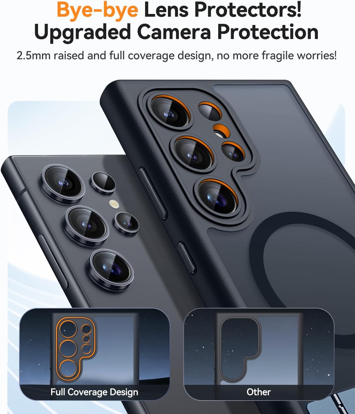 Thumbnail 3 de Coque magnétique CANSHN pour Samsung Galaxy S24 Ultra (6,8 pouces) avec béquille métallique – Noir