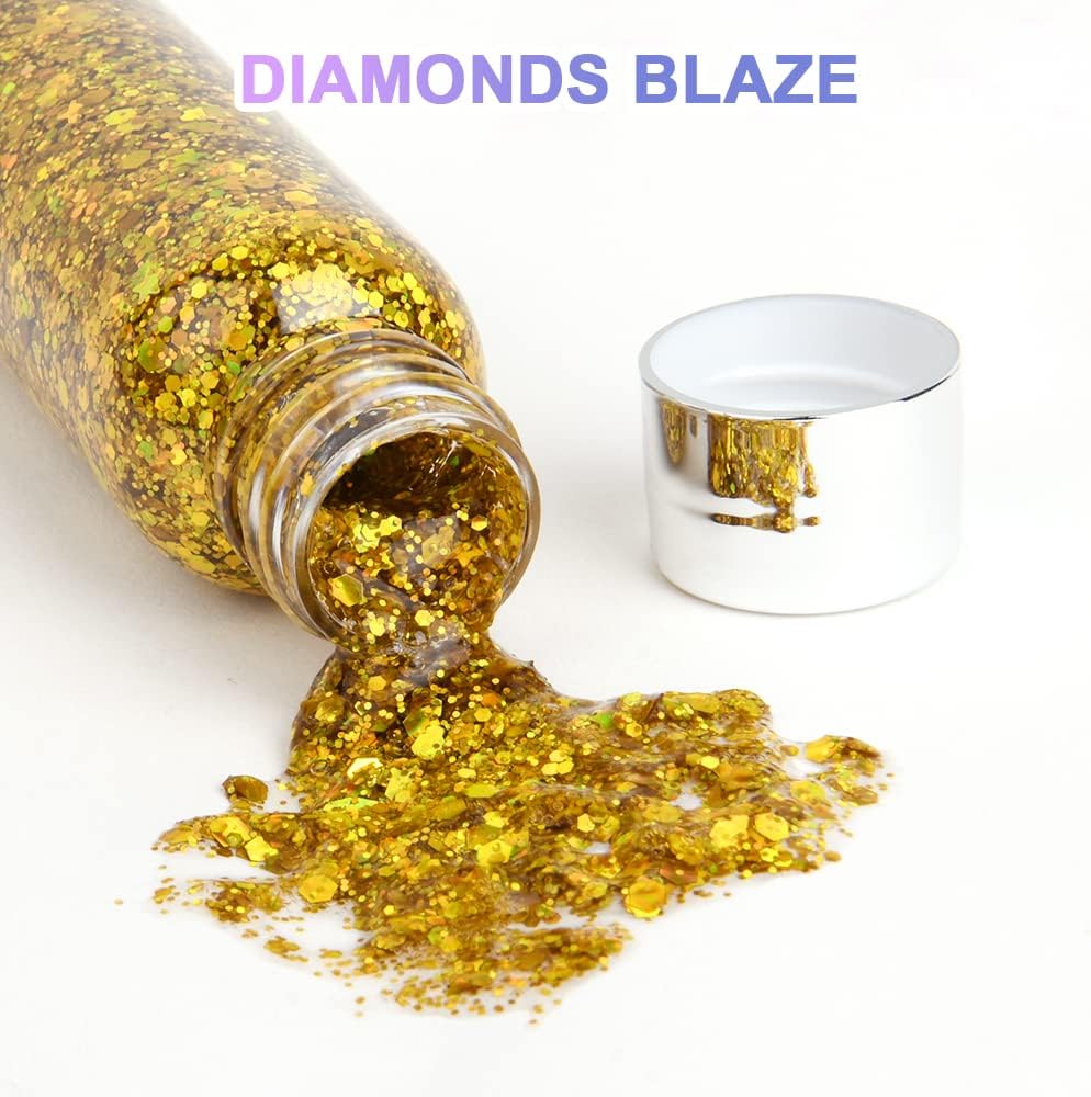 Detalle 2 de URAQT glitter corpo e viso Oro