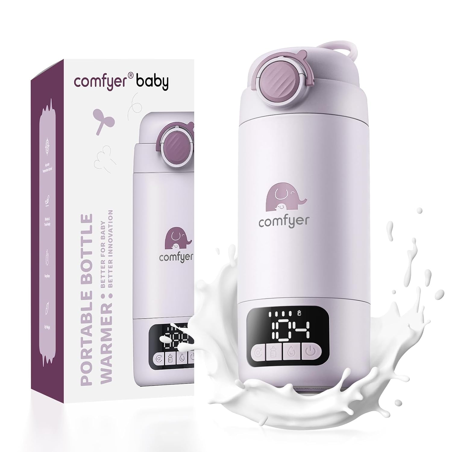 Comfyer BW02 Upgrade: Tragbarer Flaschenwärmer mit 16000 mAh Akku, integrierter Sterilisator und 500 ml Kapazität