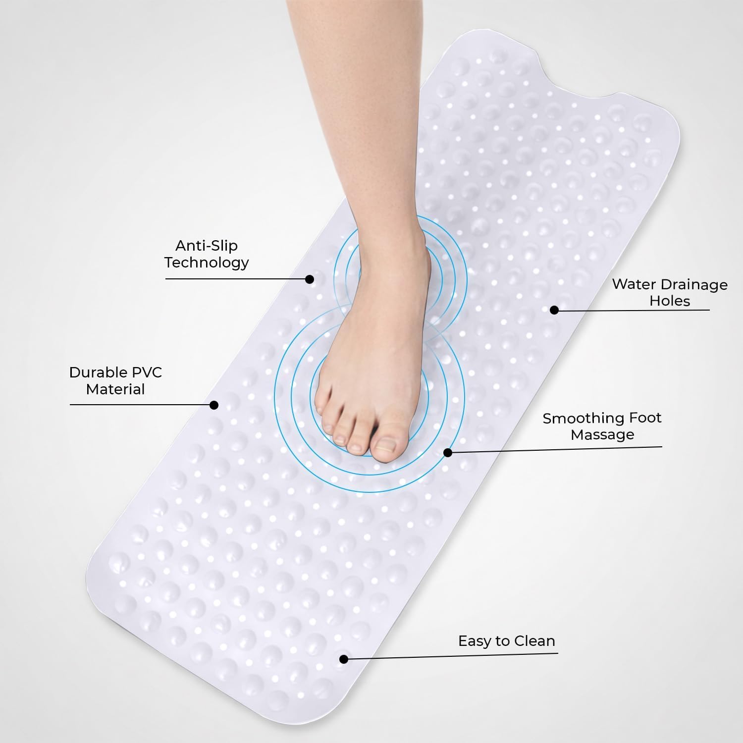 Detalle 2 de MOONLIGHT20015 70x38cm non‑slip shower mat