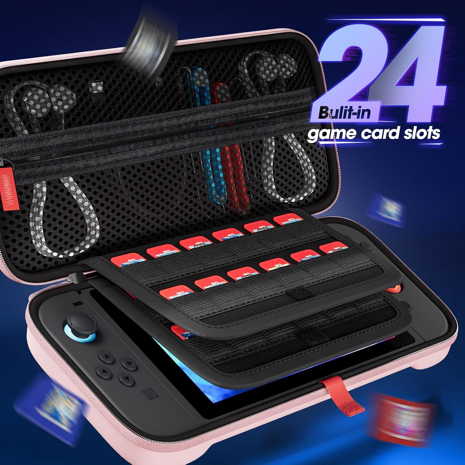 Detalle de ProCase Carrying Case for Nintendo Switch 2, 24-slot