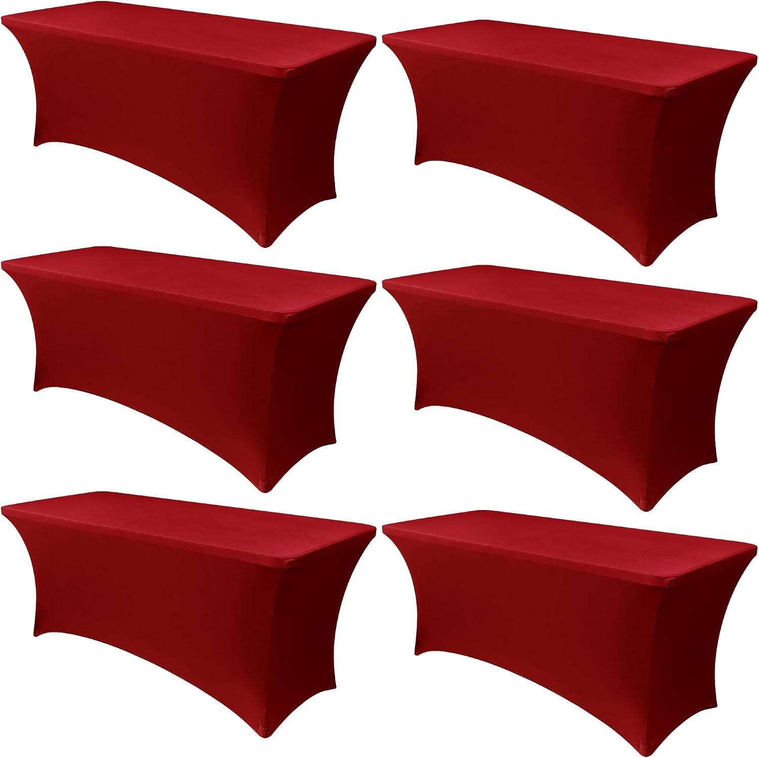 Detalle de Obstal Stretch Red Table Covers 6 Pack