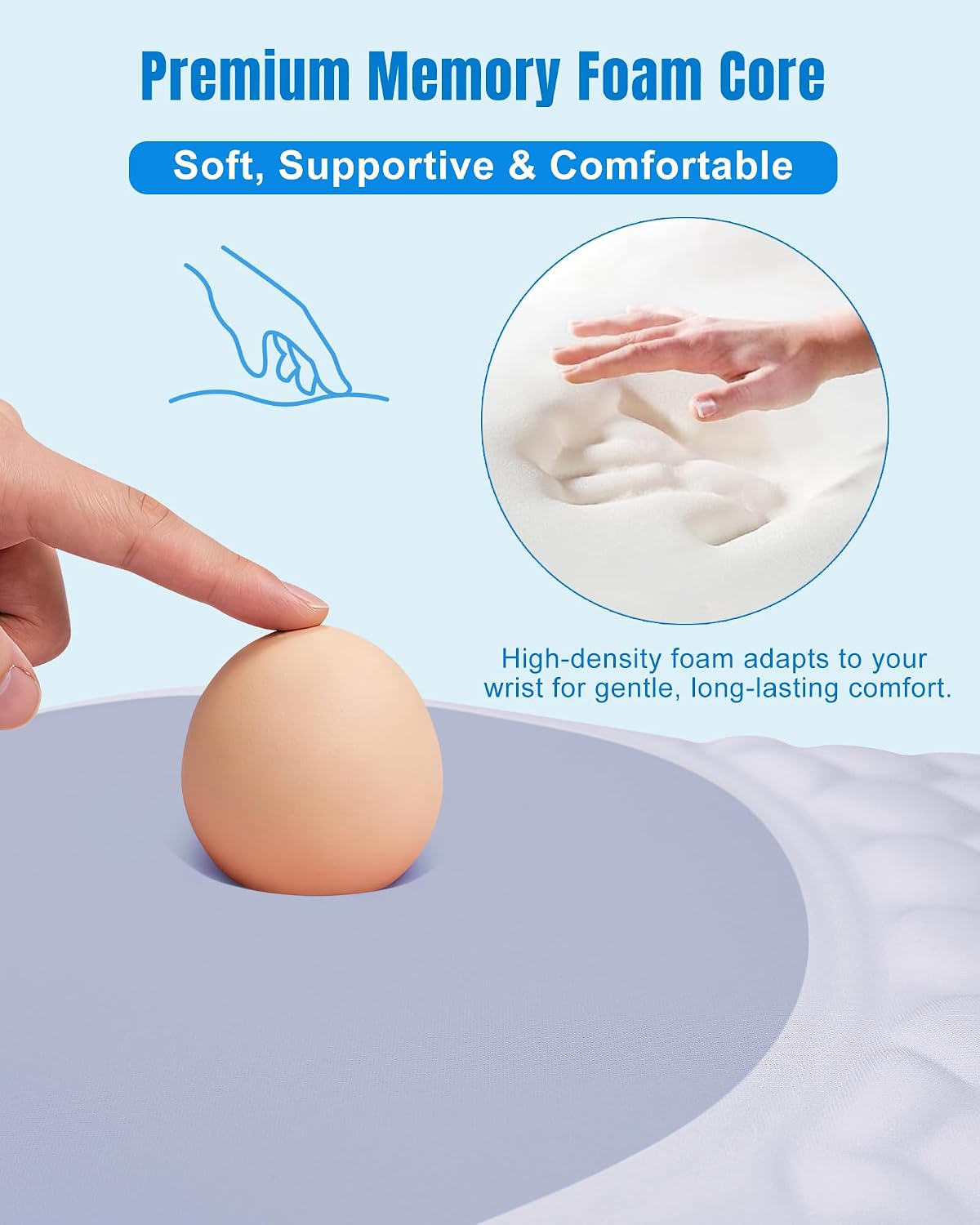 Thumbnail 3 de PVIPCZ Ergonomic Mouse Pad with Memory Foam
