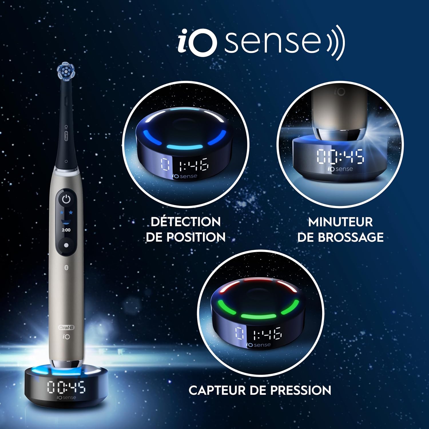 Detalle de Oral-B iO 10, 7 modes de brossage, brosse électrique ⚙