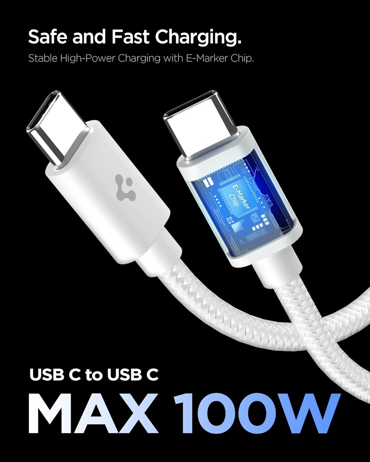 Thumbnail 3 de Spigen ArcStation Essential GaN 45W caricatore USB-C con cavo 100W E-Marker (PD 3.0, PPS) – bianco