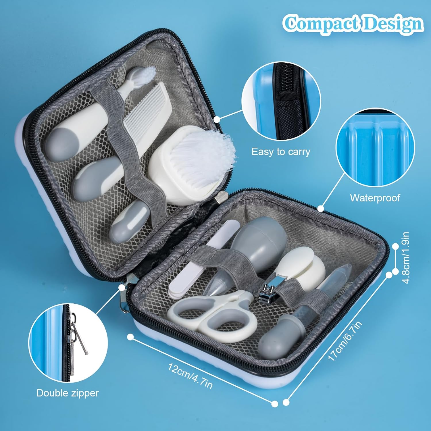 Thumbnail 5 de Little Angel Baby Healthcare and Grooming Kit (Newborn Nursery Care Set) with Brush, Comb, Nail Clipper & Nasal Aspirator