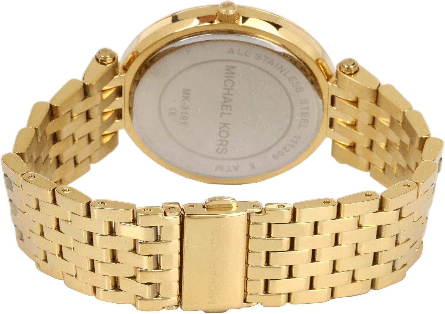 Detalle de Michael Kors Orologio Darci da donna: movimento al quarzo, cassa oro e cinturino in acciaio inox