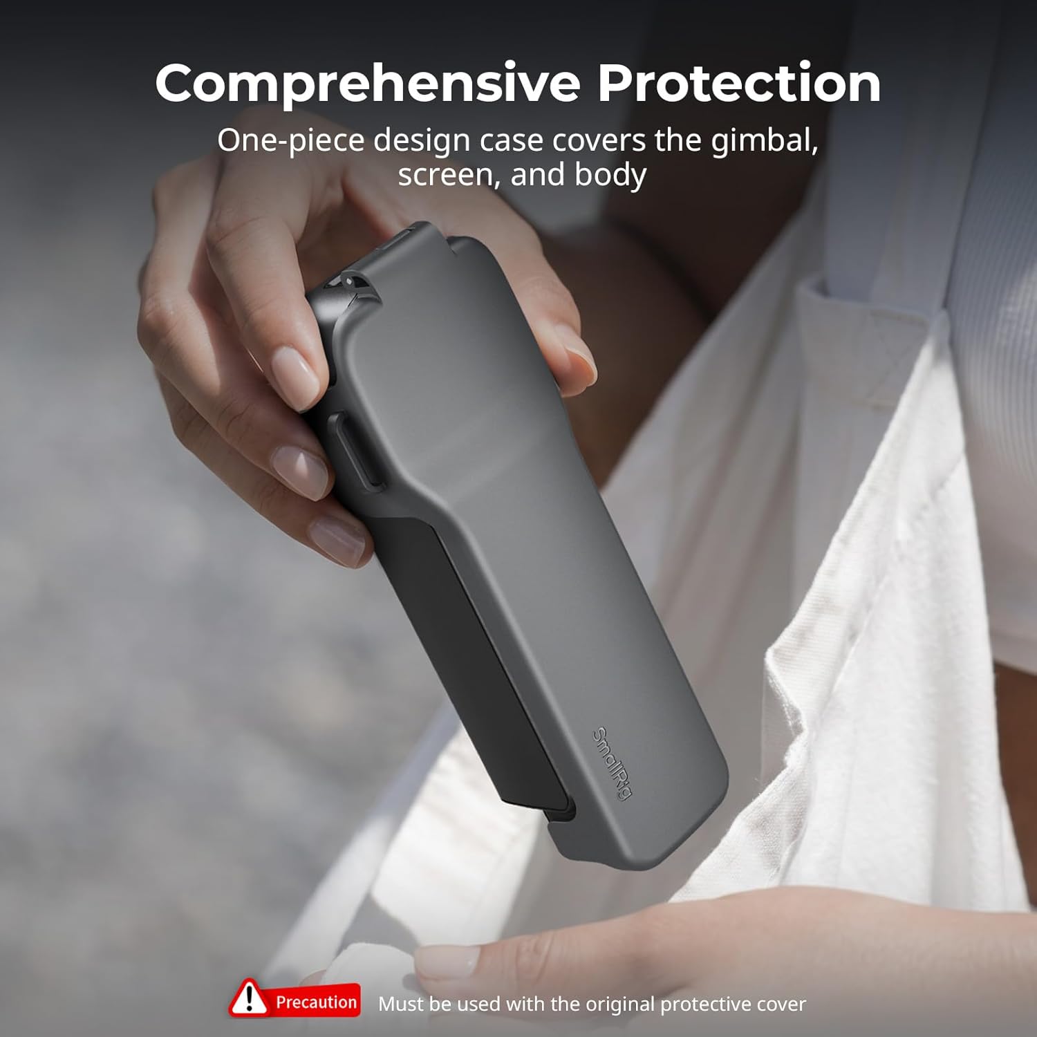 Detalle de SmallRig Étui de protection rigide pour DJI Osmo Pocket 3 (5610) — rangement pour 2 filtres, 2 cartes TF et micro sans fil