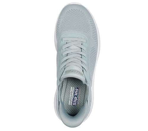 Detalle de Skechers Damen Bobs Squad Chaos Current Muse Slip-In Turnschuhe, Sage Textile, 40 EU