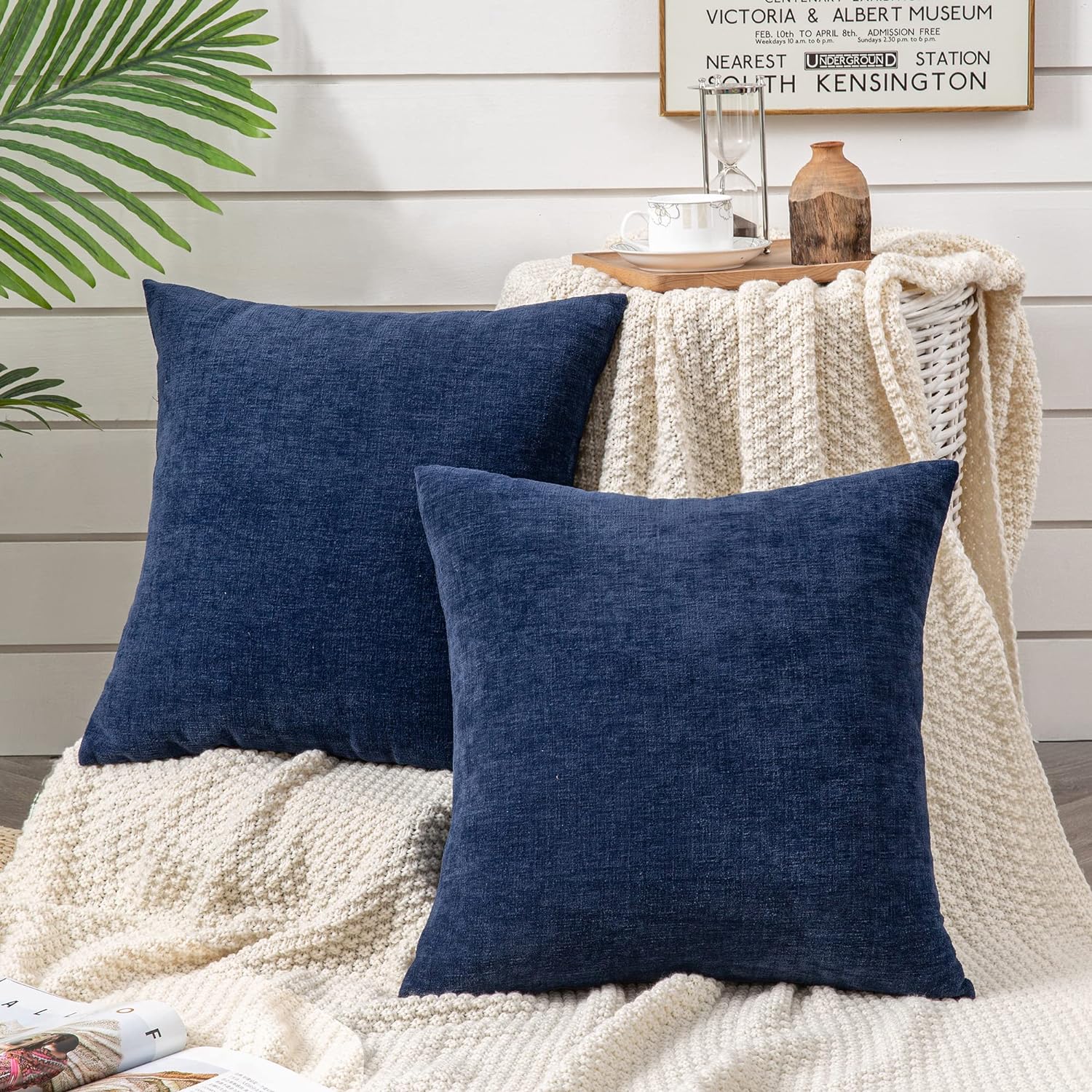 Detalle 2 de GAWAMAY 20x20 Pillow Covers Navy Blue ๐