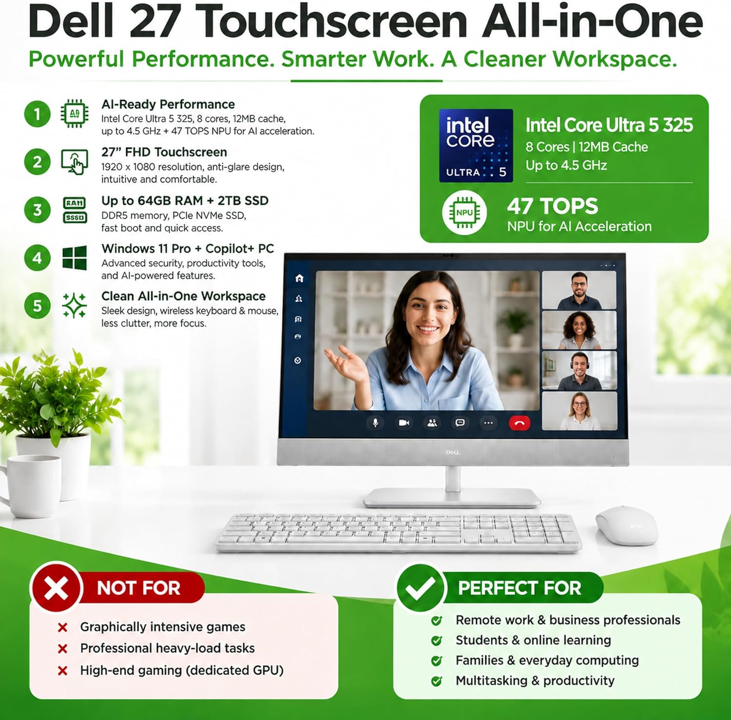 Detalle de Dell All-in-One Desktop, 27-Inch