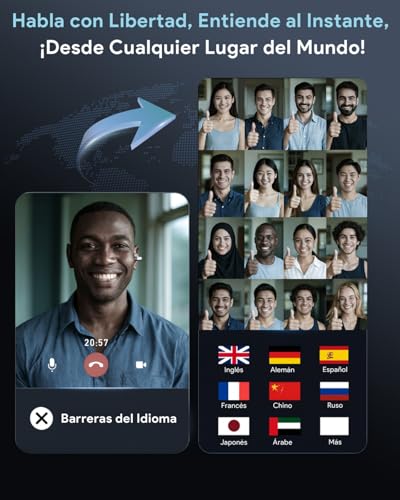 Thumbnail 2 de Boytond Auriculares Traductor en Tiempo Real – Auriculares Inalámbricos con IA, 164 Idiomas, Evidencia de Traducción Instantánea