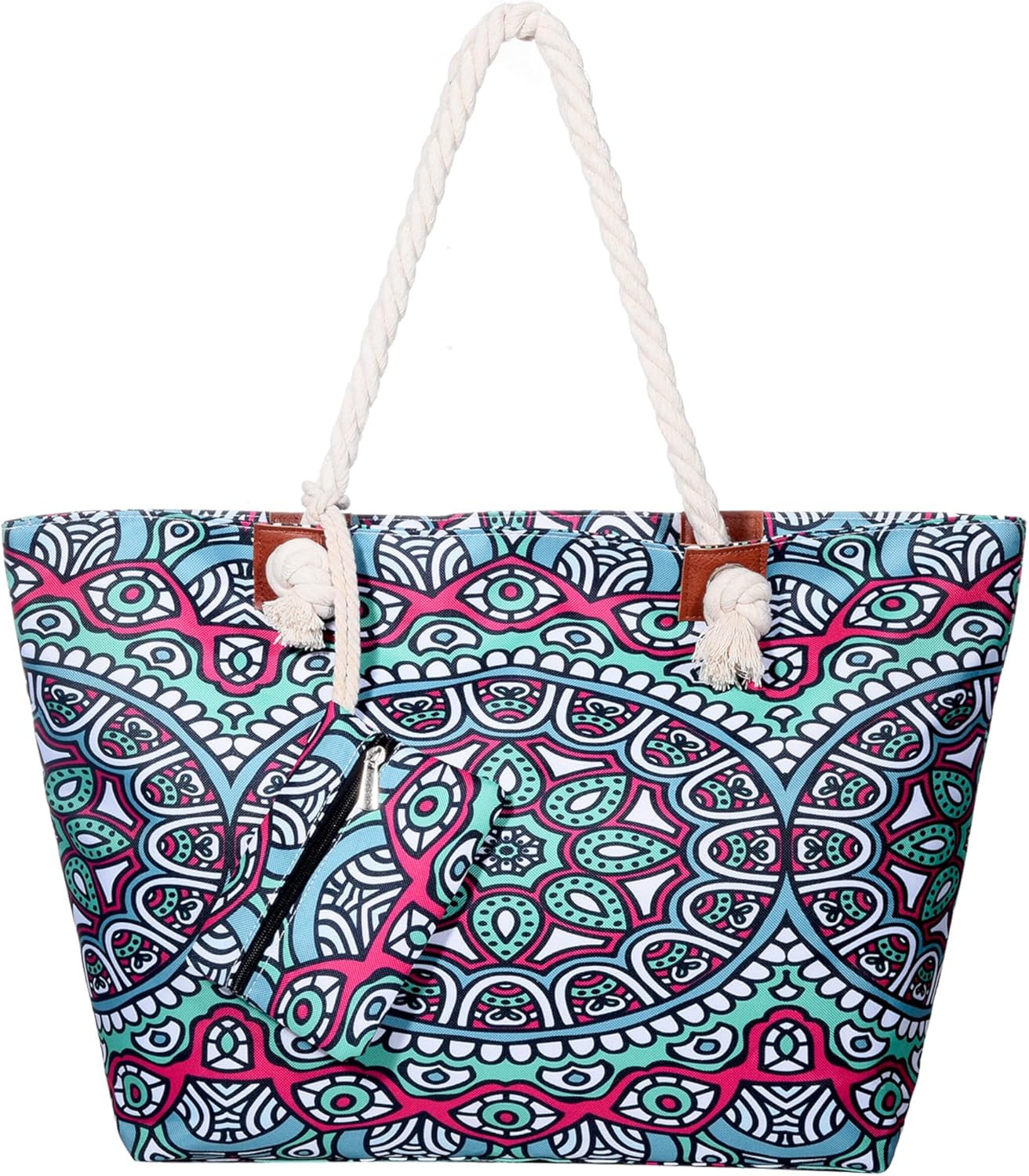 Thumbnail 6 de DonDon Strandtasche XXL mit Reißverschluss – große Beachbag als Shopper & Umhängetasche