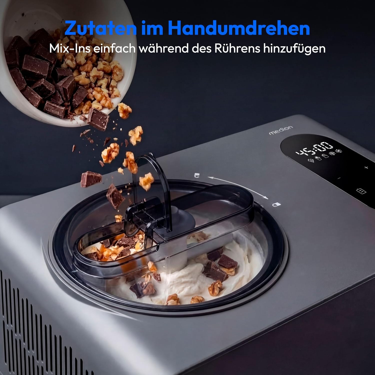 Thumbnail 4 de MEDION Eismaschine mit Kompressor MD 100087 – 1,5 L, selfkühlend, inkl. Zubehör