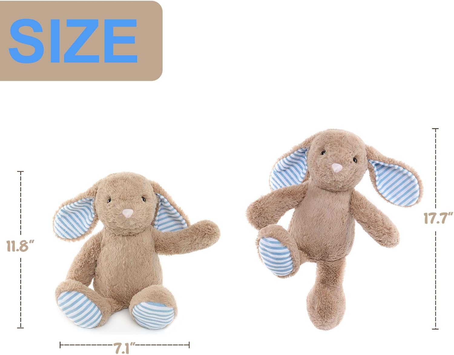 Thumbnail 5 de WEIGEDU Kuscheltier Hase als Widderkaninchen mit langen Schlappohren (Plüsch, 45 cm)