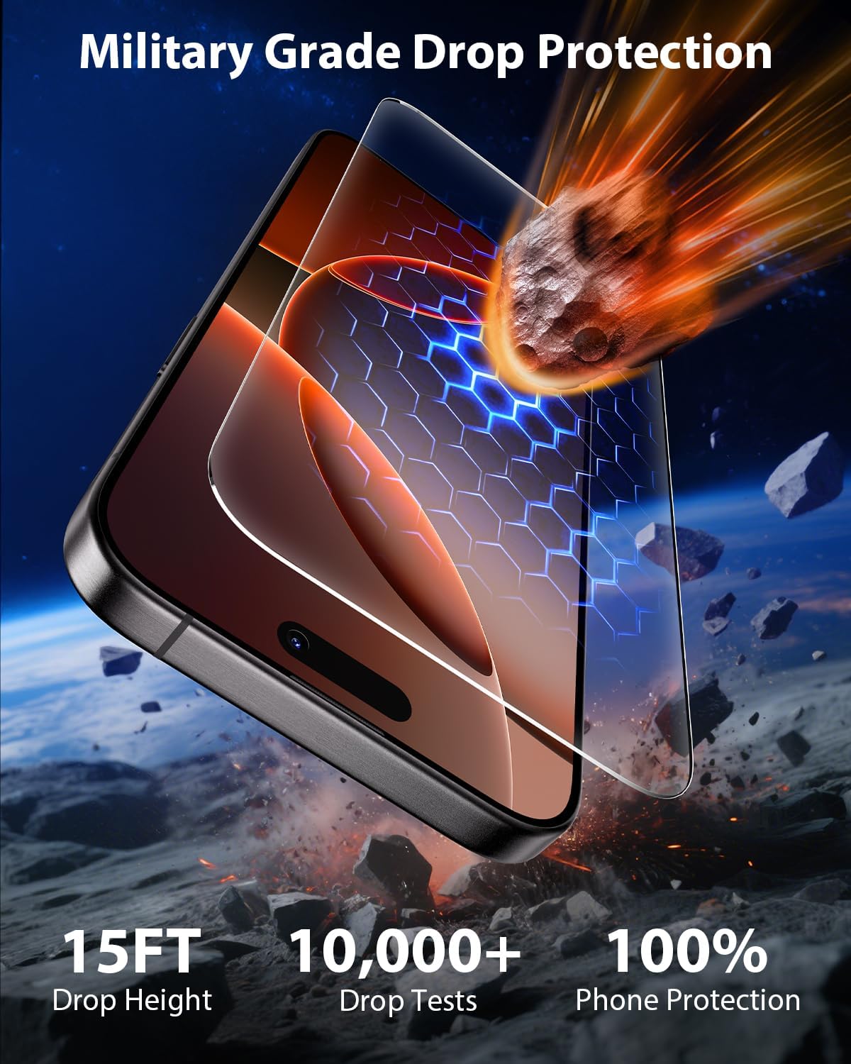 Detalle de Mkeke Screen Protector for iPhone 16 Pro 6.3 inch