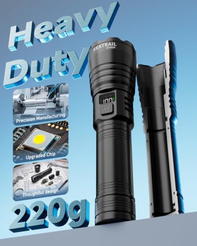 Thumbnail 6 de SeaTrail Rechargeable LED Torch with LCD, Zoom Focus and IPX7 Rating