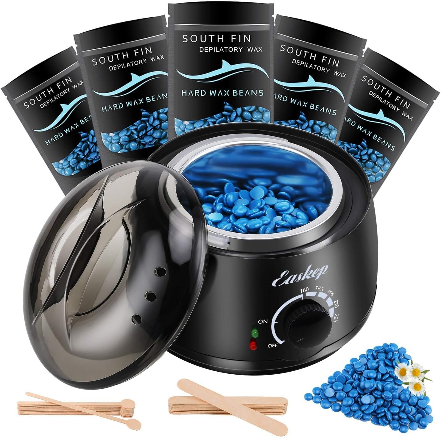 Detalle de Easkep Wax Warmer Kit with 6 Heat Settings, Hard Wax Beads and Applicators