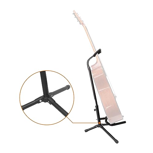 Detalle 1 de Amazon Basics Height Adjustable Foldable Guitar Stand with Secure Support