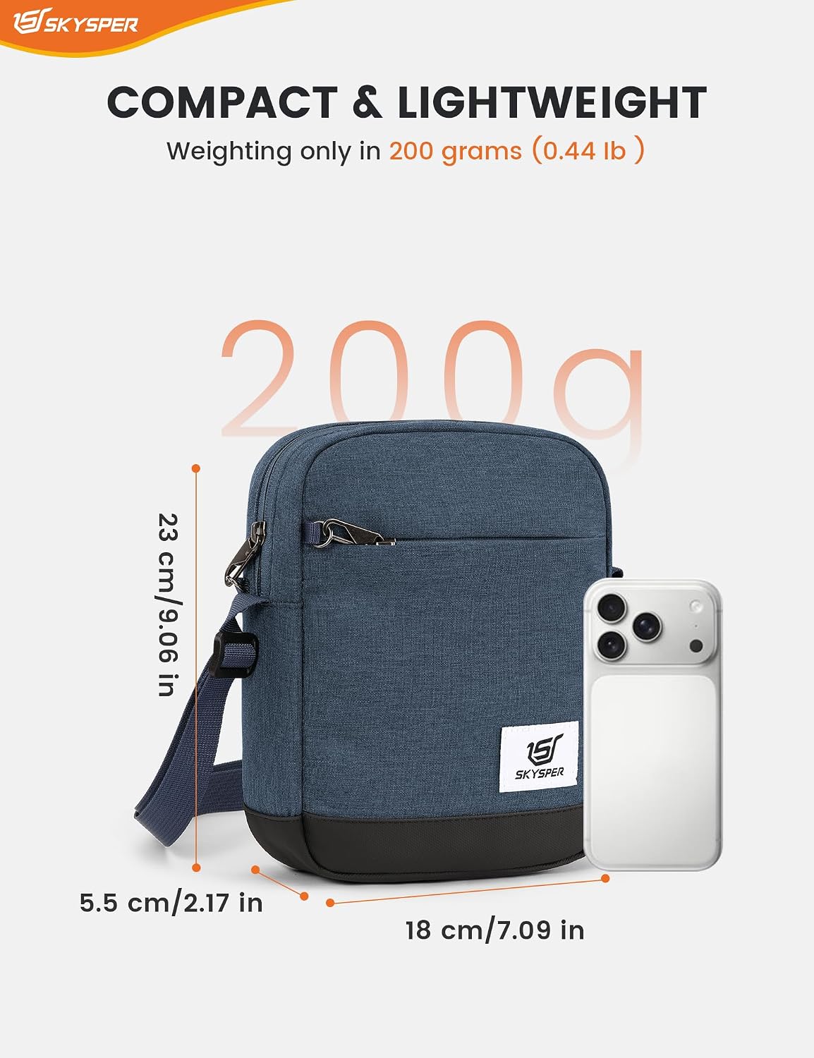 Detalle de SKYSPER Small Anti Theft Sling Bag 9.8in