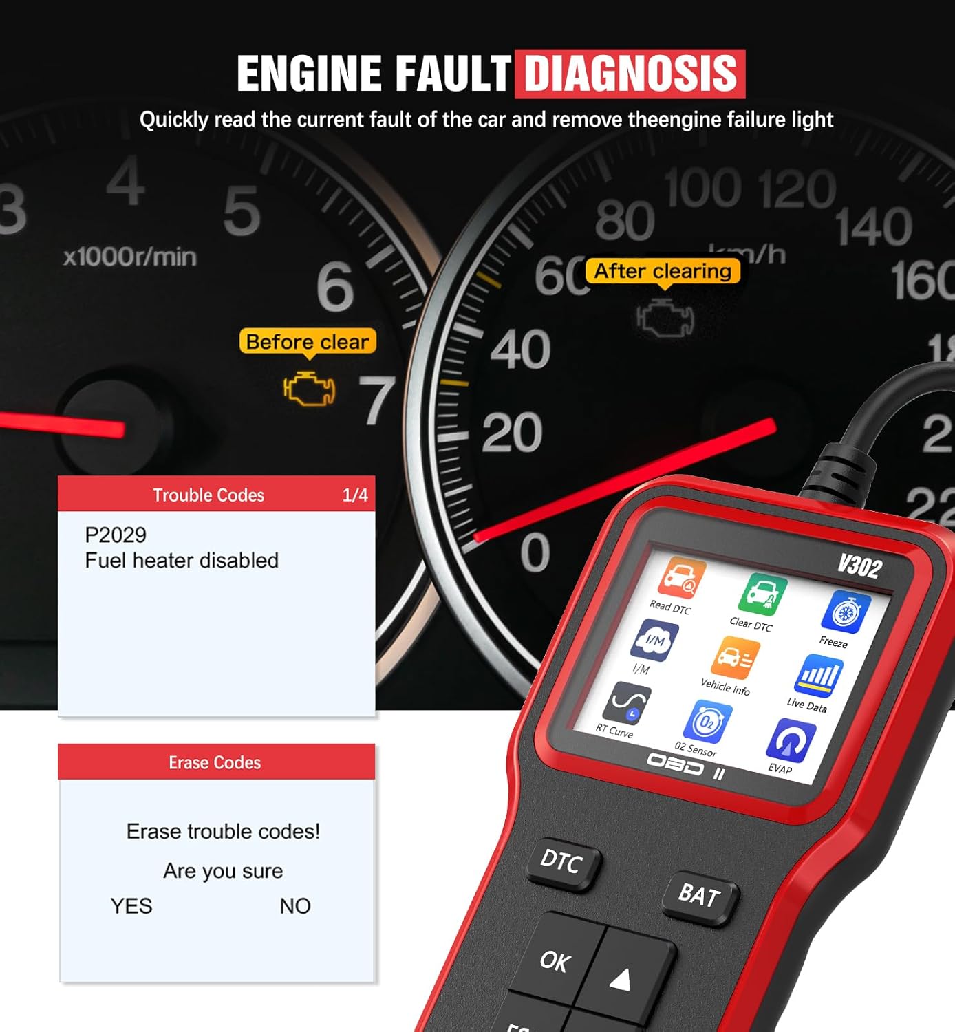 Thumbnail 5 de OBD2 Scanner Car Diagnostic Tool