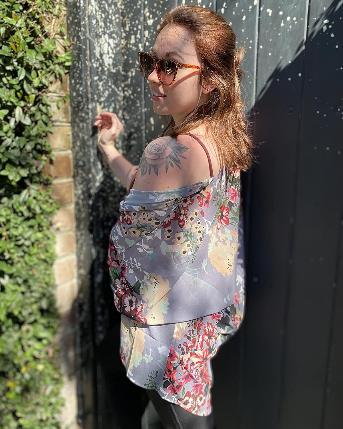 Thumbnail 4 de Women's Floral Puff Sleeve Kimono Cardigan