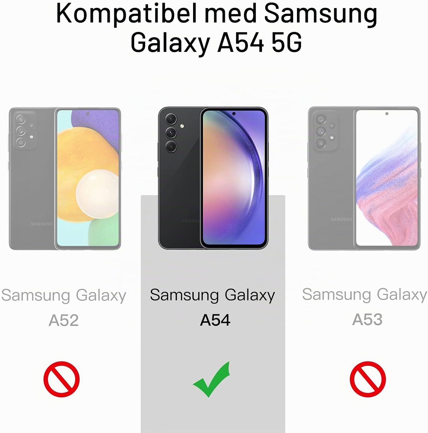 Detalle de JETech Matte Skal för Samsung Galaxy A54 5G, svart med matt yta
