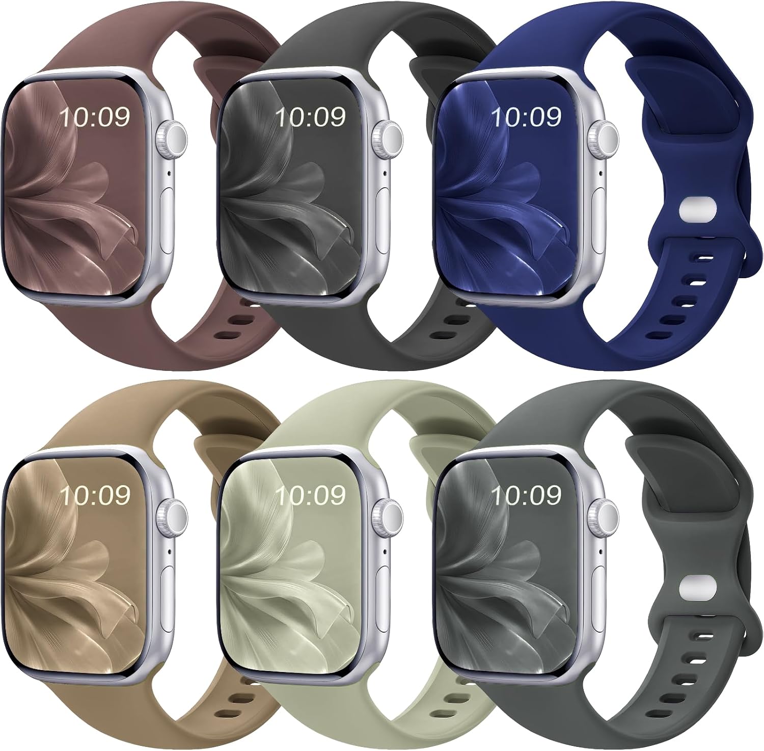 Thumbnail 6 de 6 Pack Silicone Sport Bands for Apple Watch