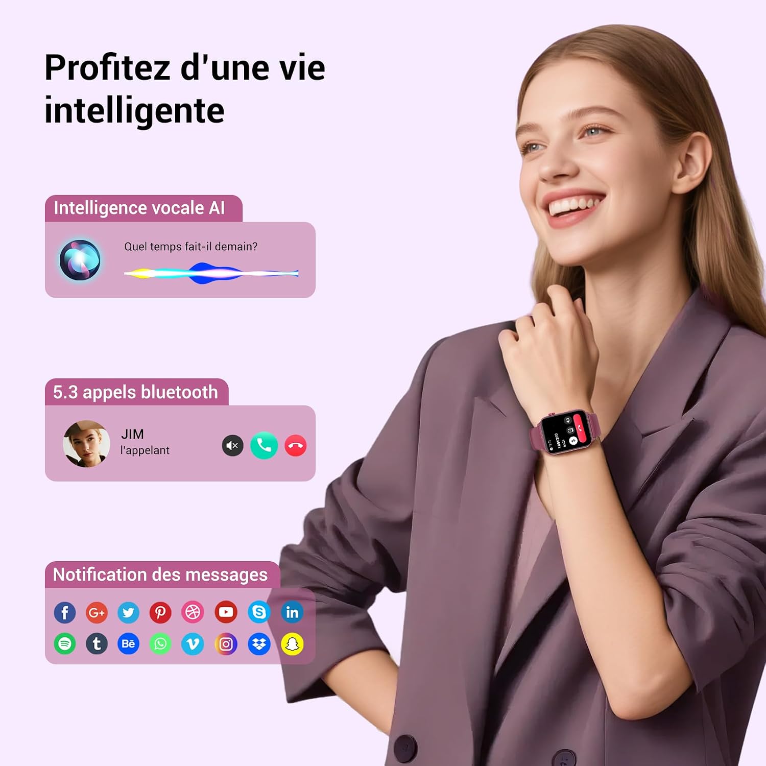Thumbnail 2 de Baolubao Montre Connectée Femme 1,91″ HD