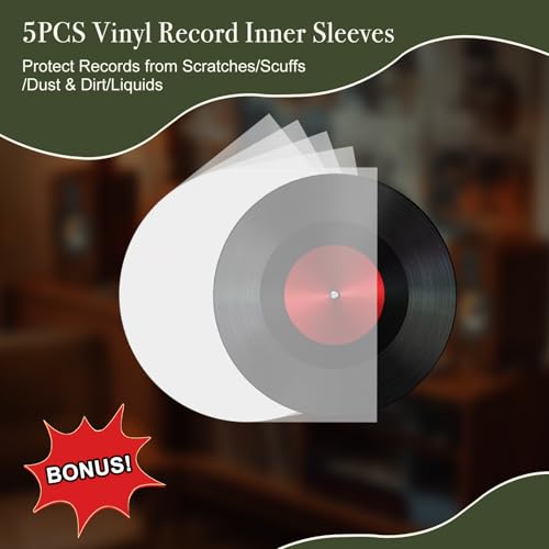 Thumbnail 6 de HEYCOOK Vinyl Record Storage Box – Holds Up To 50 12-Inch Records (Sealed, Dust-Proof) with Lid, Handles and 32.5 x 18 x 32.5 cm