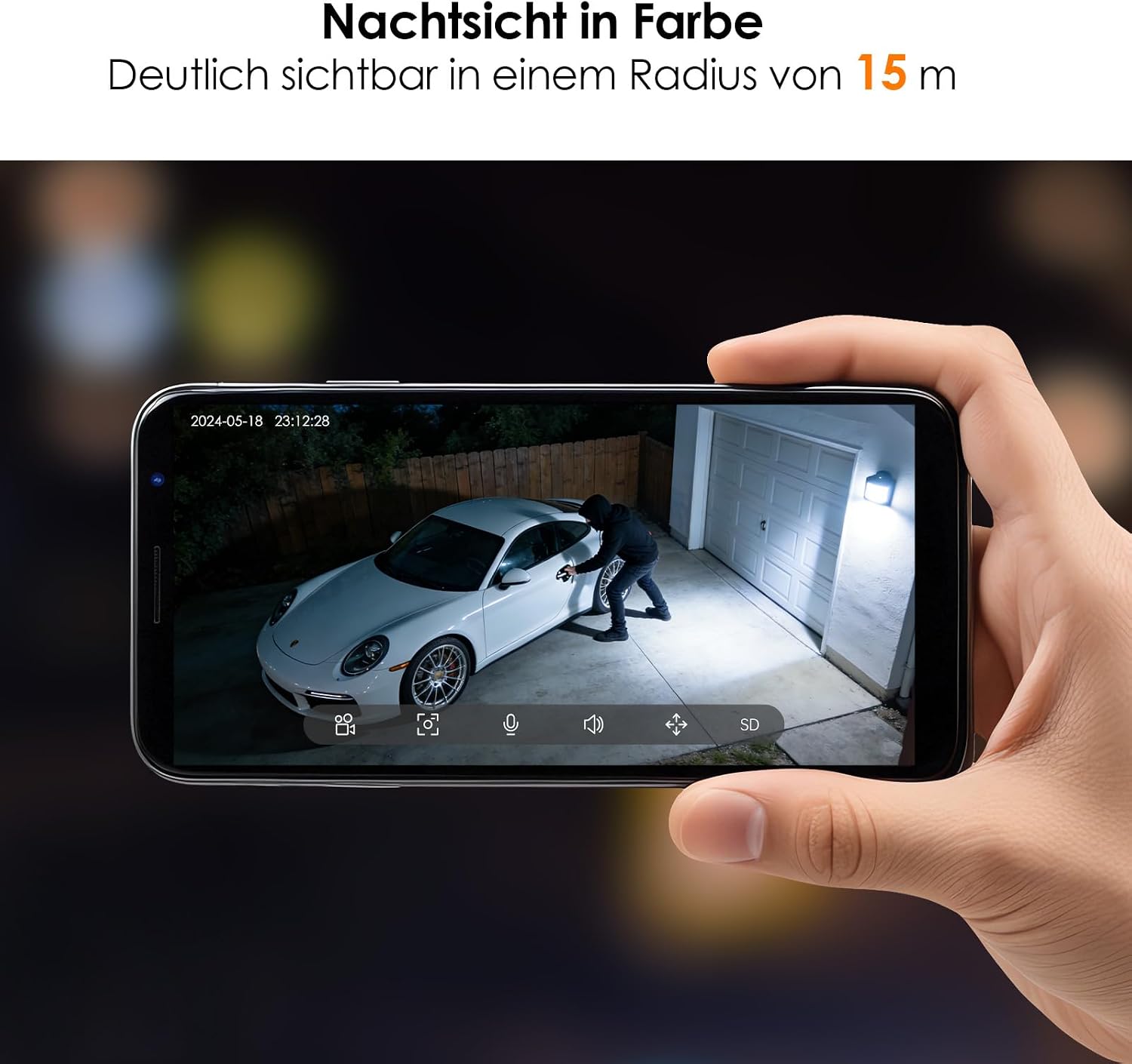 Detalle 1 de CZEview 2K 3MP Außenkamera mit Solar Akku