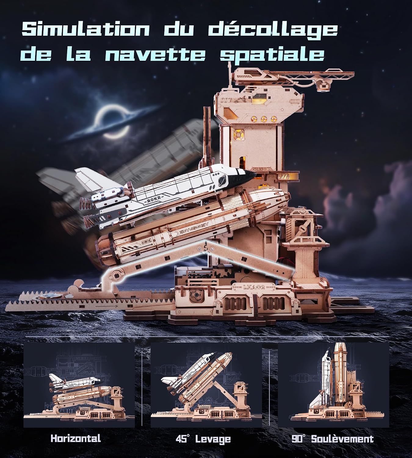 Detalle 1 de ROKR Puzzle 3D Navette spatiale LKA02