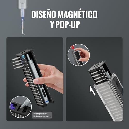 Detalle de WORKPRO 42 en 1: Juego de Destornillador Eléctrico con 36 Piezas S2 – precisión y versatilidad para bricolaje