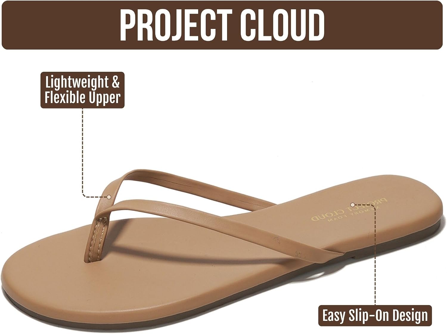 Detalle 2 de Project Cloud Sandals lightweight foam flats