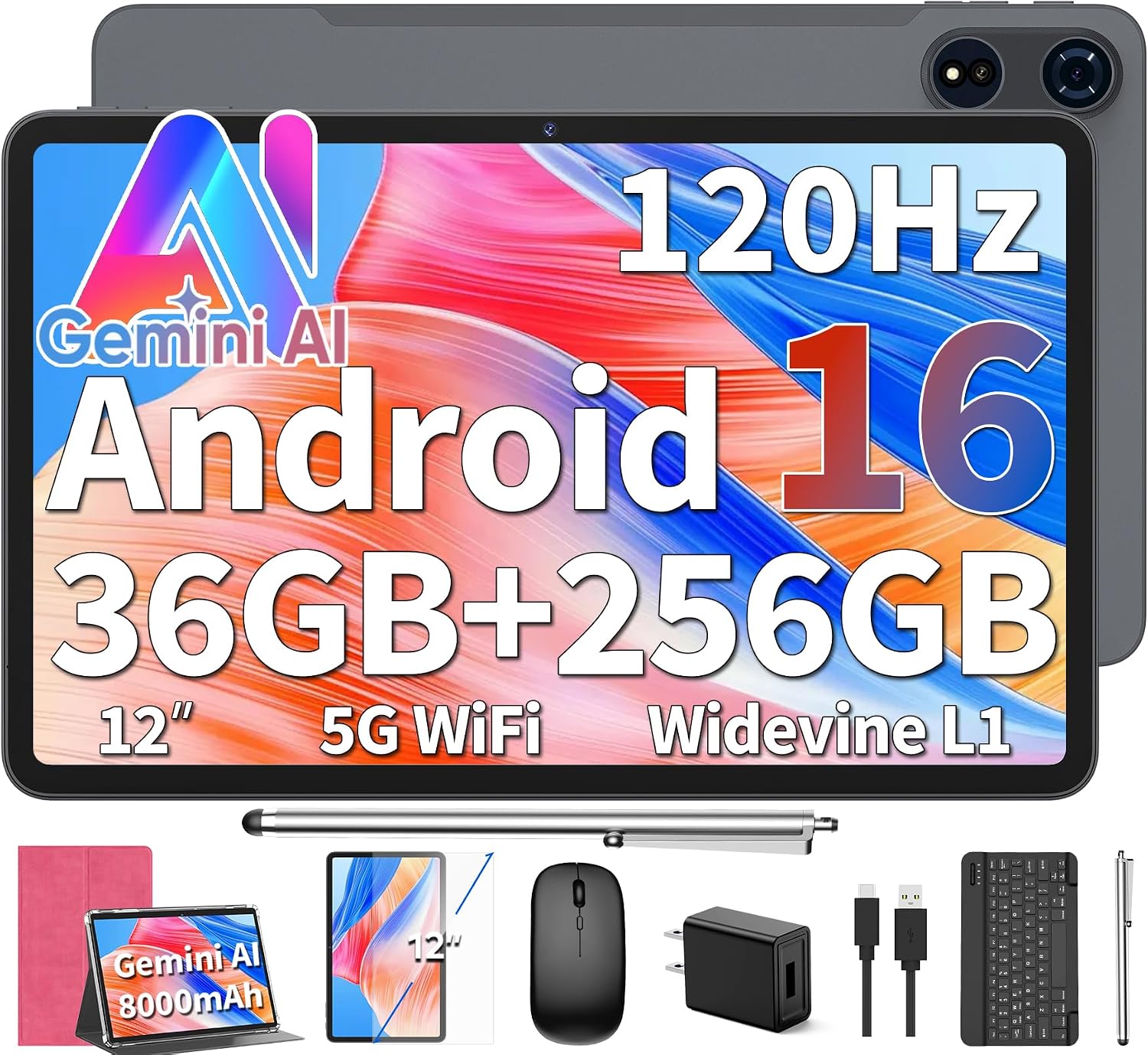 Detalle de YLEEBG Android tablet 12-inch display