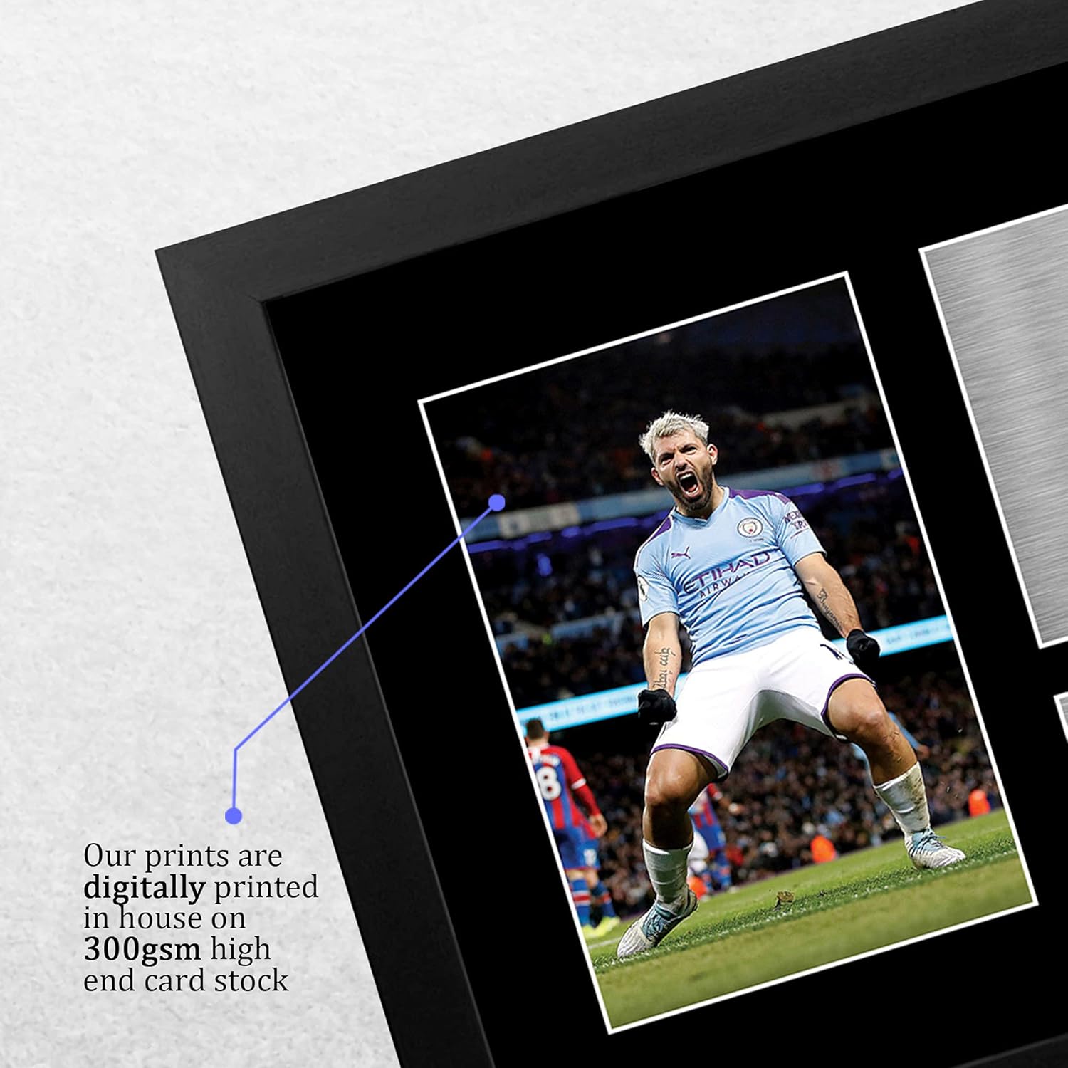 Thumbnail 3 de Sergio Aguero Signed Framed A4 Print