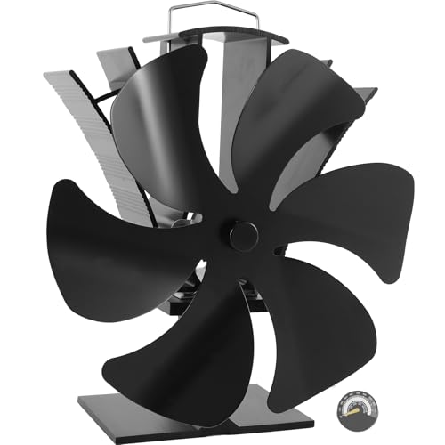 Detalle de HAWCAFU Ventilateur de poêle à 6 pales