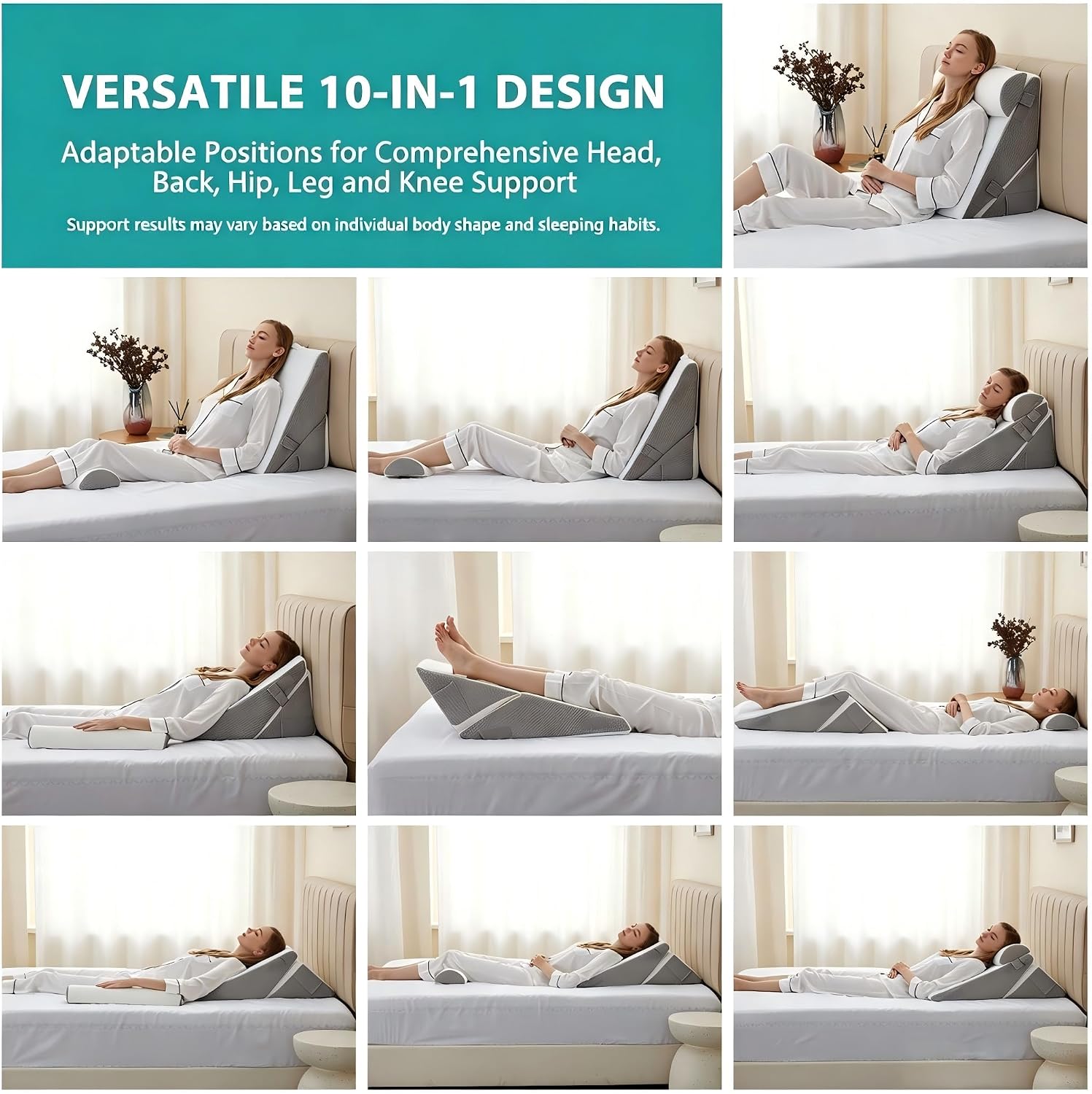 Thumbnail 1 de Bedluxe Wedge Pillow Headboard 3-piece wedge