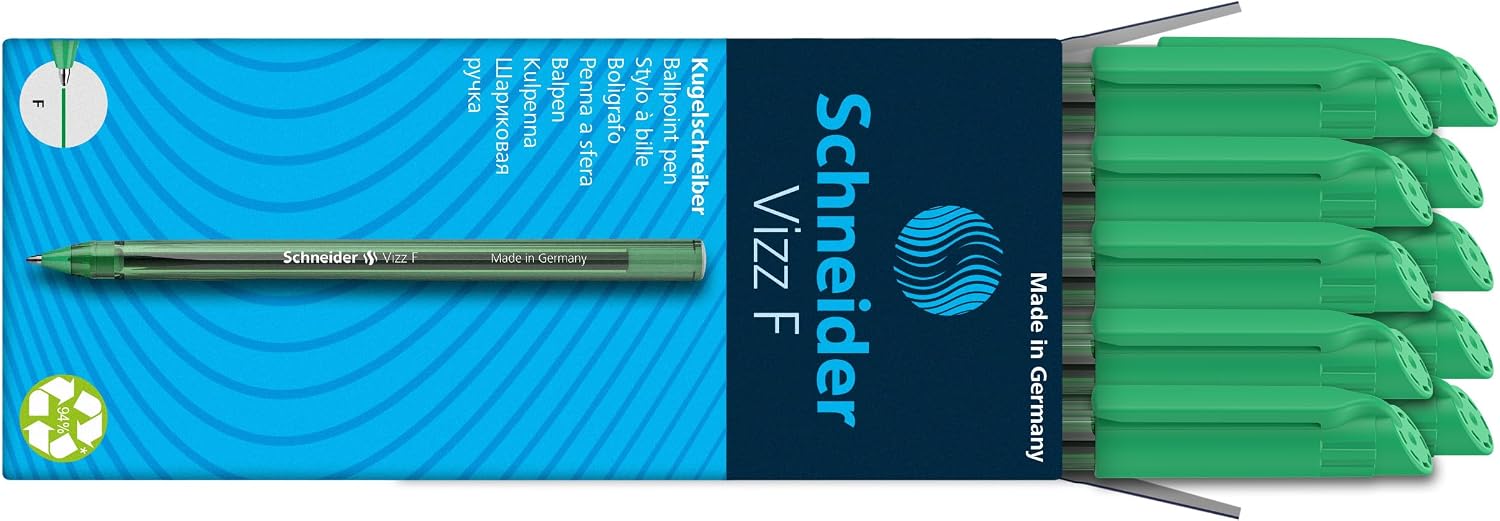 Thumbnail 4 de Schneider Vizz 102204 – zielone długopisy jednorazowe, końcówka M, 10 sztuk