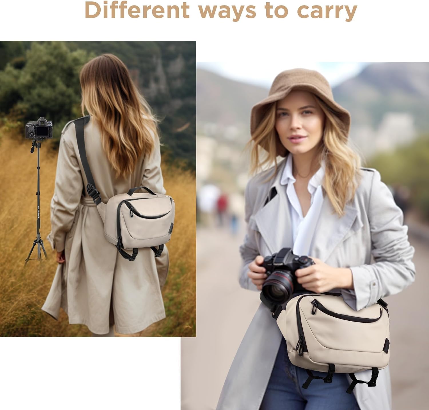 Thumbnail 5 de TAAOKA Camera Sling Bag: Waterproof DSLR/SLR/Mirrorless Case with Tripod Holder
