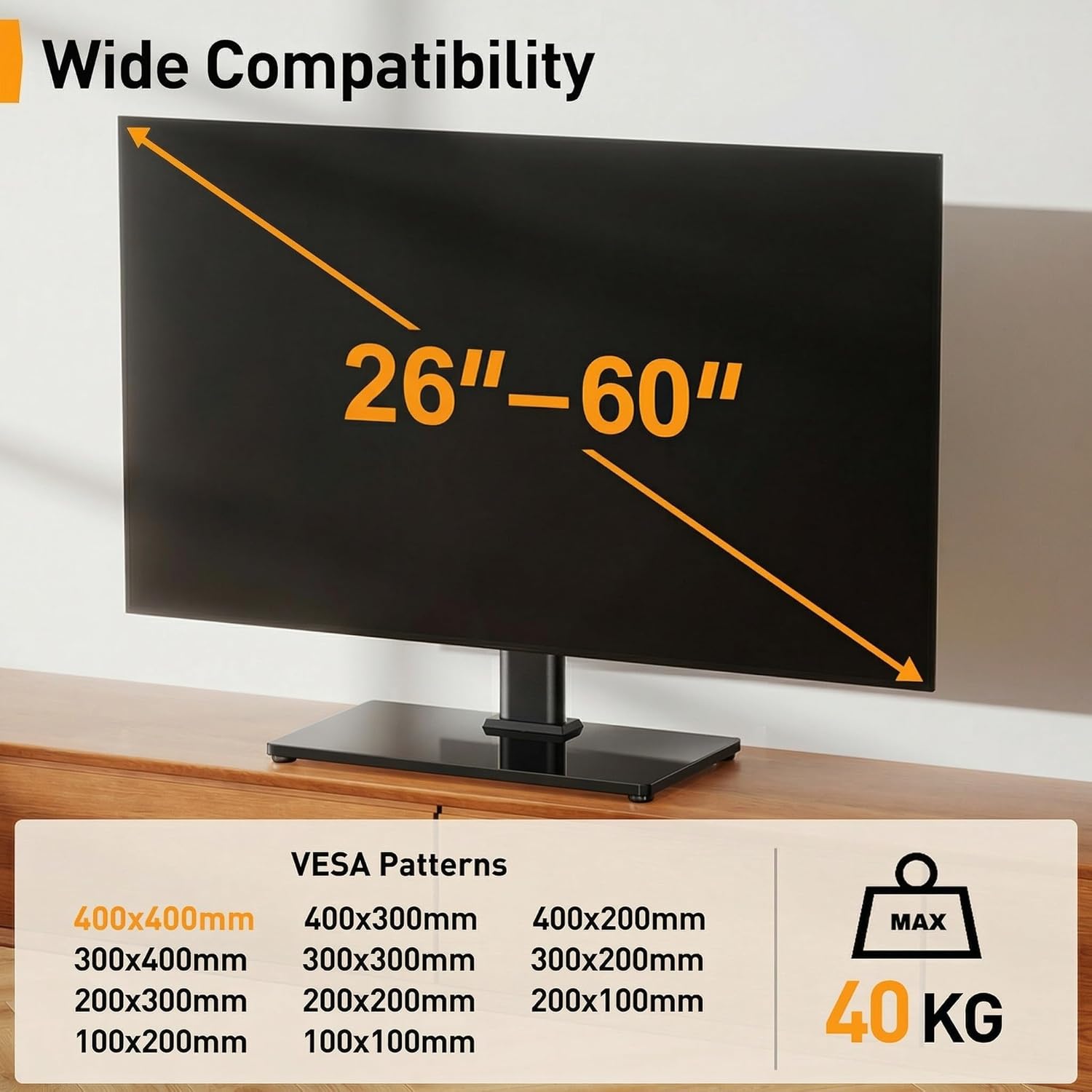 Thumbnail 2 de Perlegear Universal Swivel TV Stand 40 kg