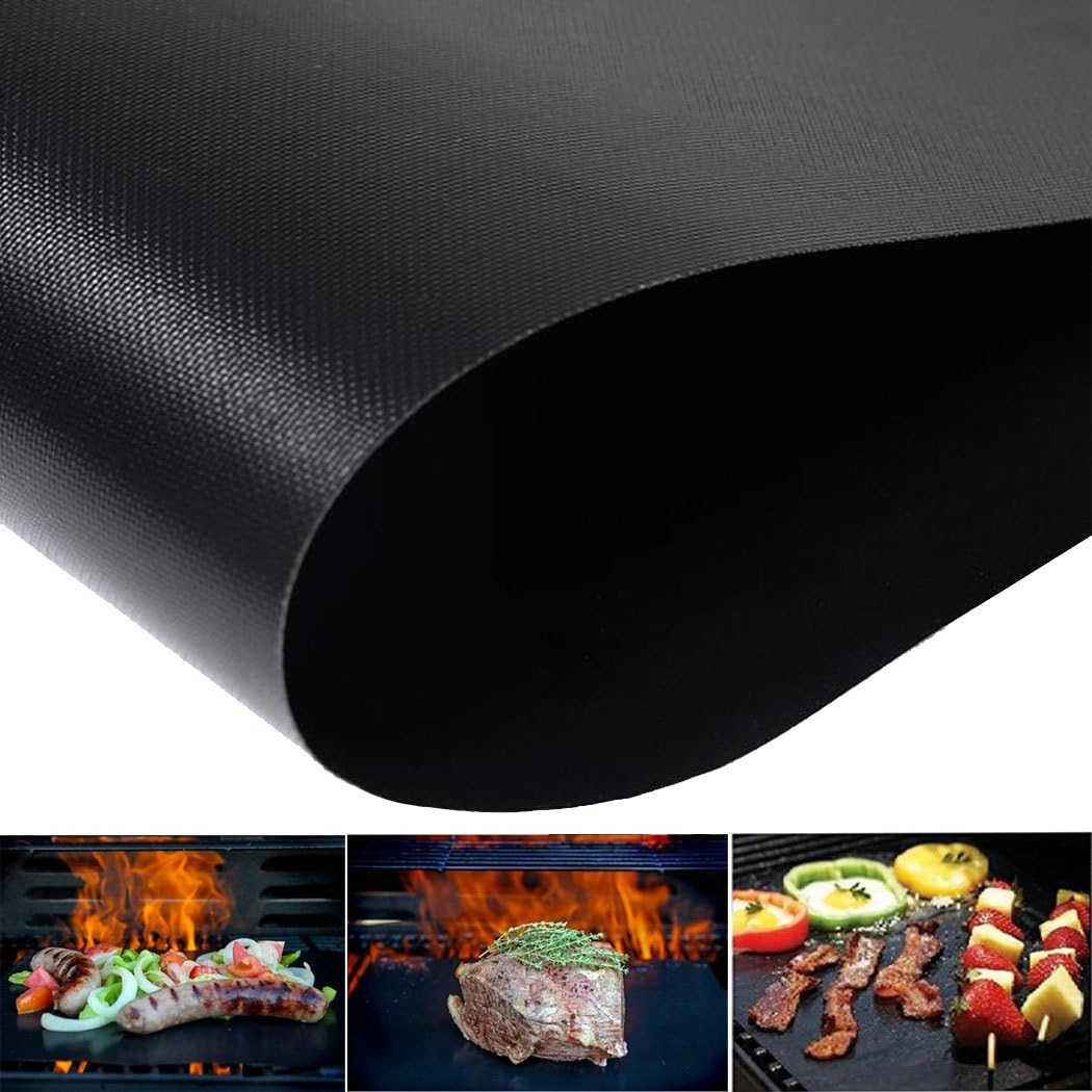 Thumbnail 3 de GOFRIEND BBQ Grill Mat Set of 5 with 12" Tongs & Silicone Brush
