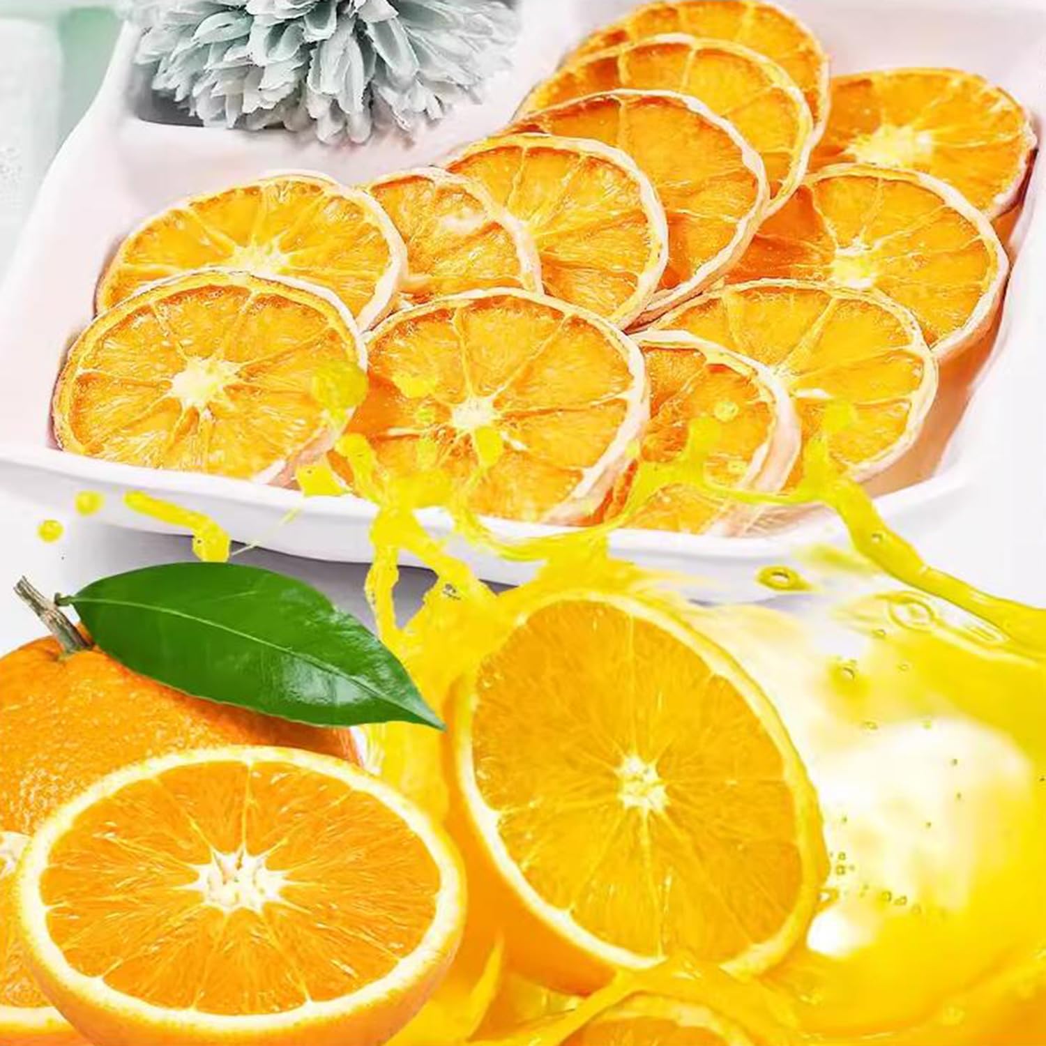 Detalle de Dried Orange Slices, 7.1 oz / 200 g, Sugar-Free, Approx. 40–50+ Slices