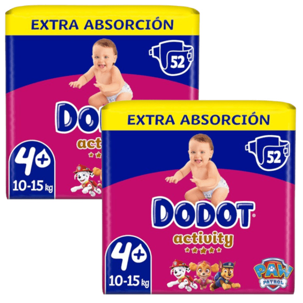 Detalle de Dodot Pañales Activity Extra T4+ (10-15 Kg) 🍼 2x52 uds