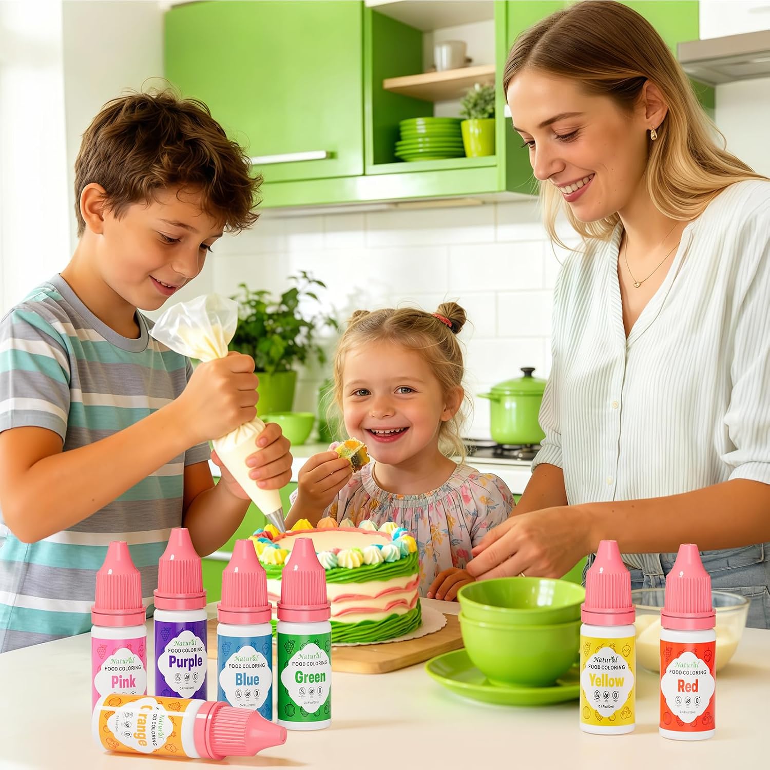 Thumbnail 5 de Nomeca Natural Food Coloring Set, 7 x 12 mL Bottles, FD&C Dye-Free