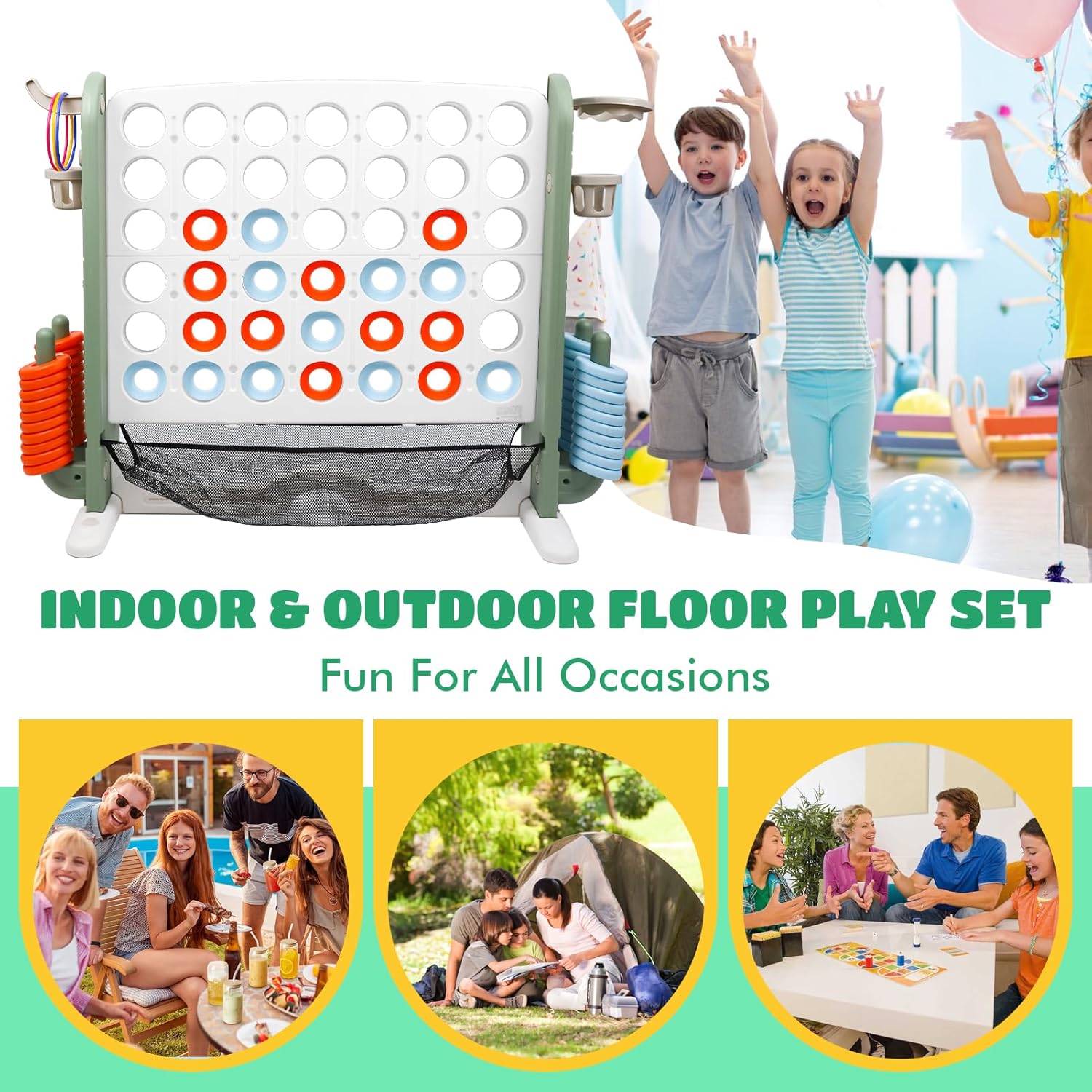 Detalle de Giant Connect 4 Family Game Set 4-in-a-row