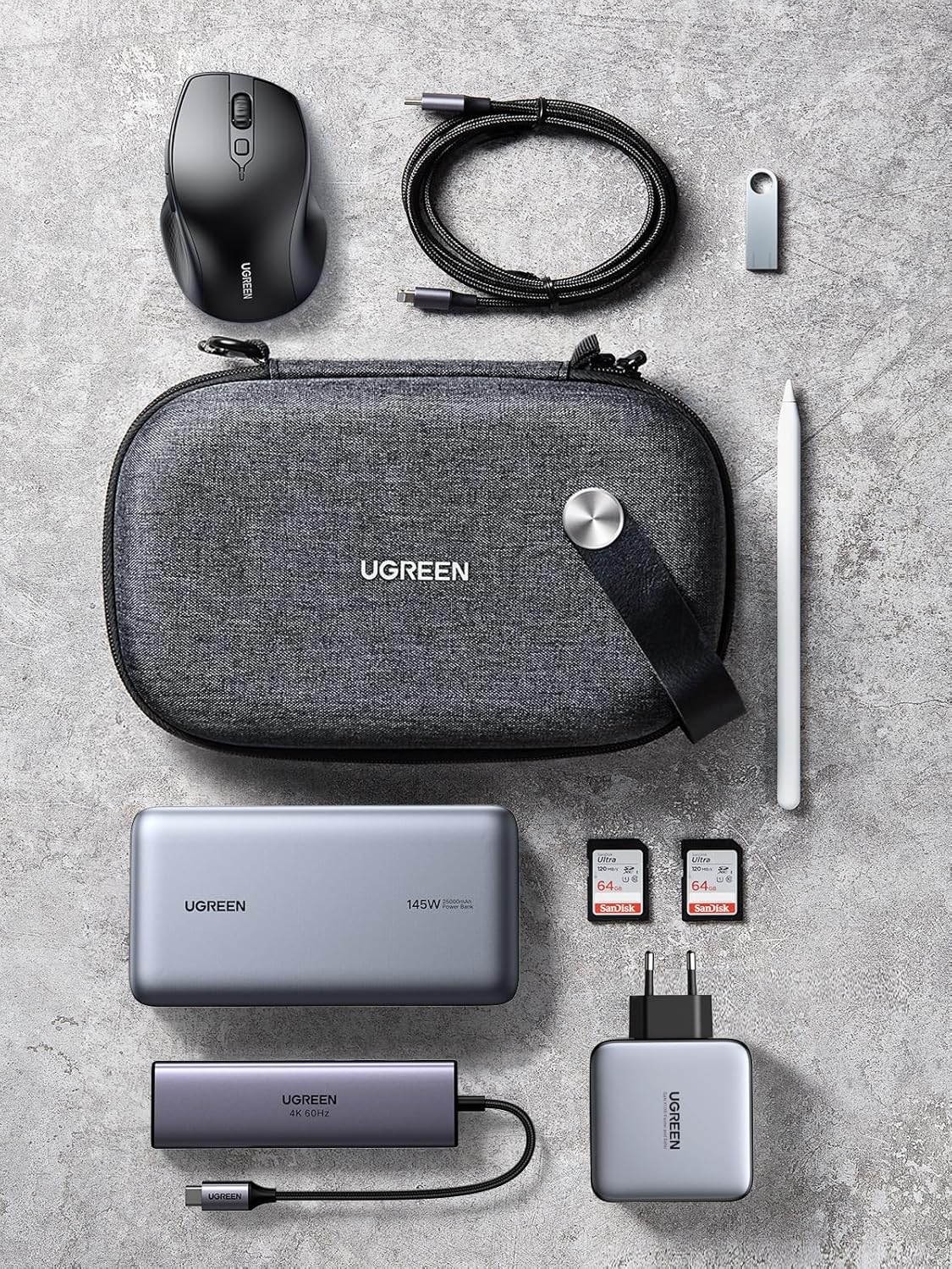 Detalle de UGREEN Elektronik Organizer Tasche 23 x 14 x 8 cm