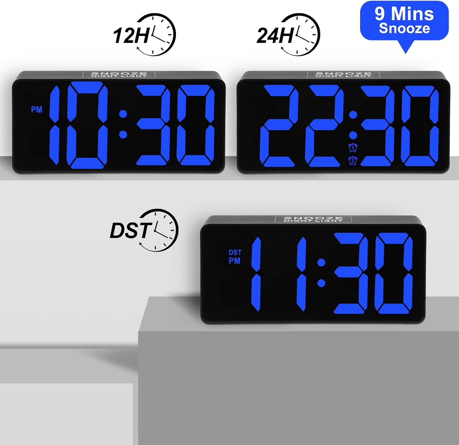 Thumbnail 4 de PPLEE Digital Alarm Clock, 7-inch