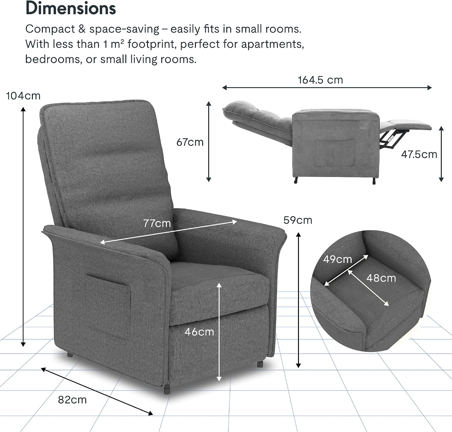 Detalle 2 de FLEXISPOT Sillón Relax Eléctrico Reclinable con Respaldo 🛋