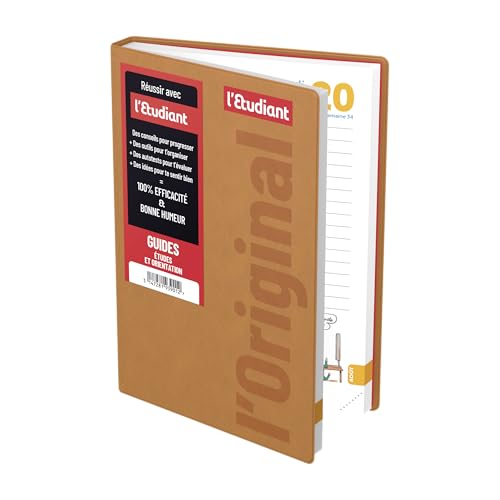 Detalle de L'ETUDIANT ORIGINAL CAMEL Agenda Scolaire 2026-2027 – Couverture ouatinée, 15x21 cm